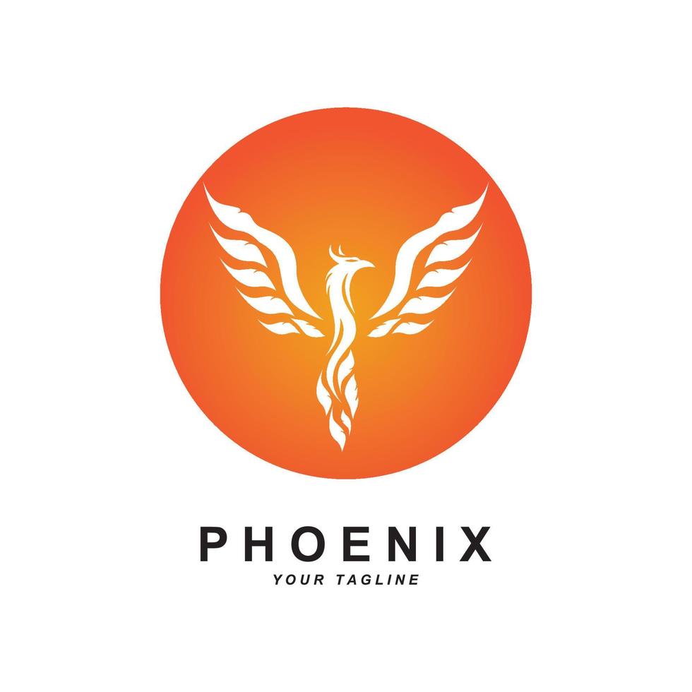 Phoenix logo icon, vector illustration, template design, brand company