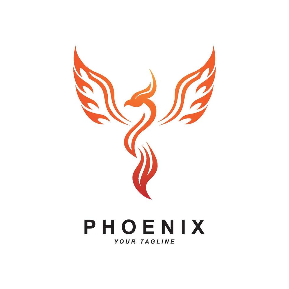 Phoenix logo icon, vector illustration, template design, brand company