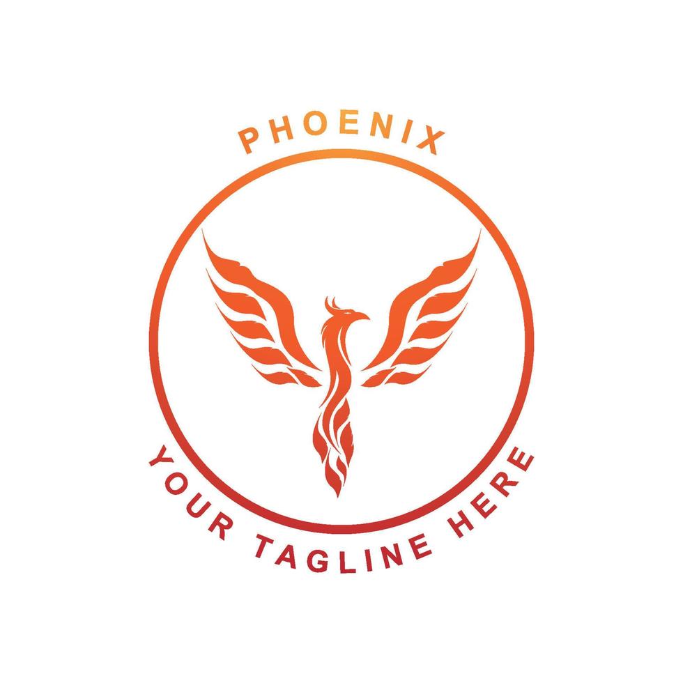 Phoenix logo icon, vector illustration, template design, brand company