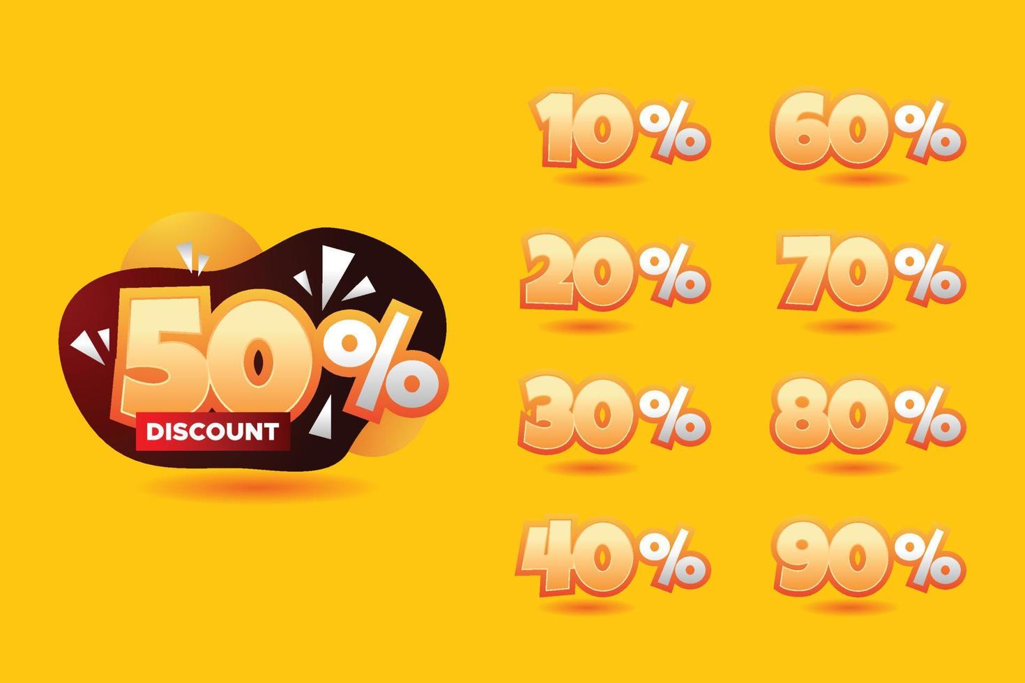 Discount vector set illustration design