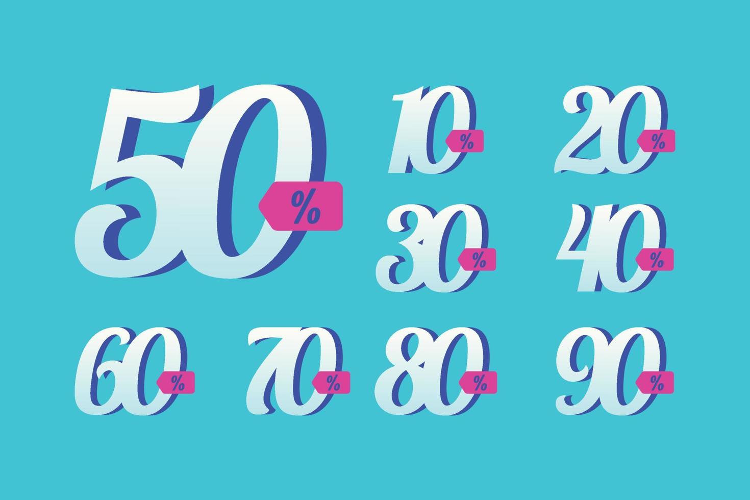 Discount Set Design Template Sale vector