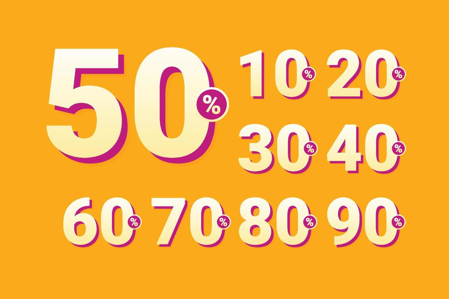 Discount Set Design Template Sale vector