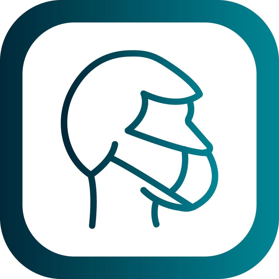 Head Side Mask Vector Icon Design