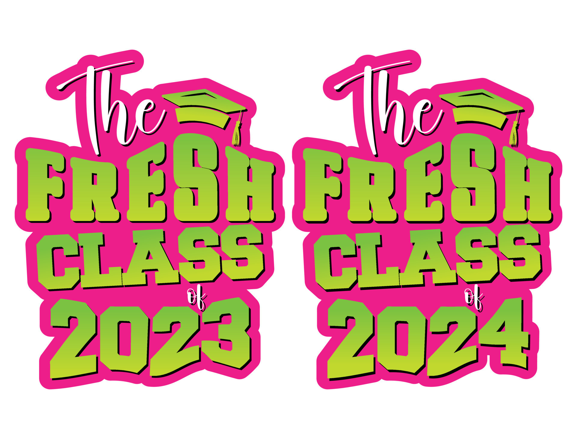 The fresh class of 2023 and 2024. 21019994 Vector Art at Vecteezy