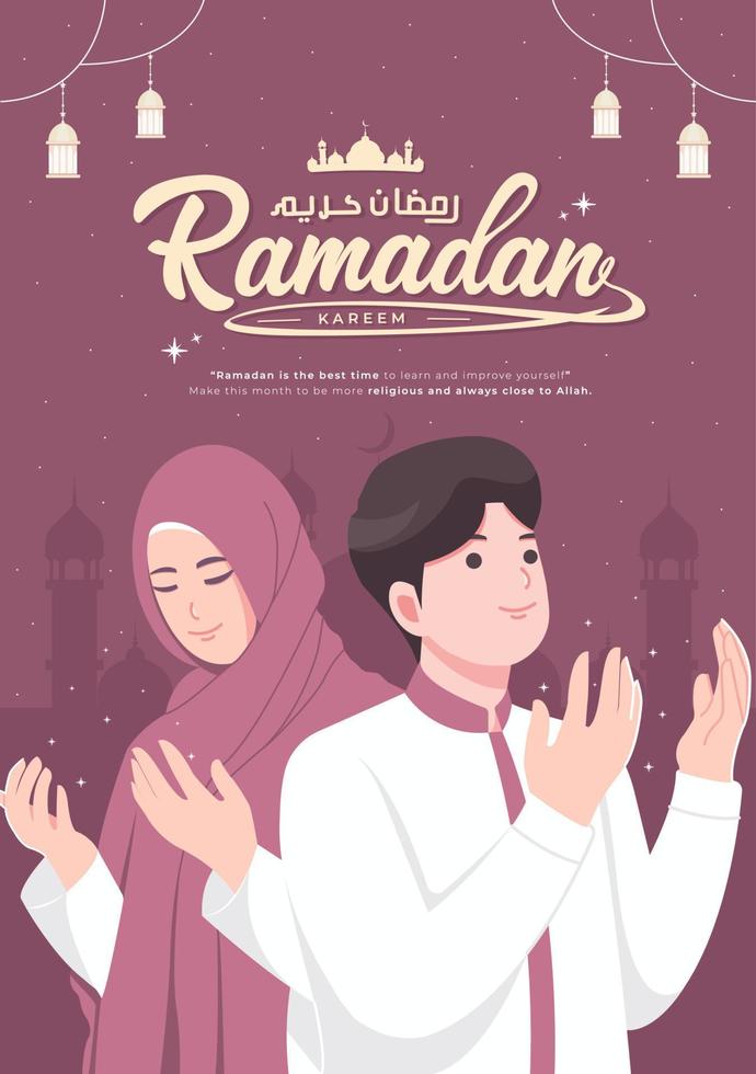 Beautiful happy ramadan mubarak banner vector