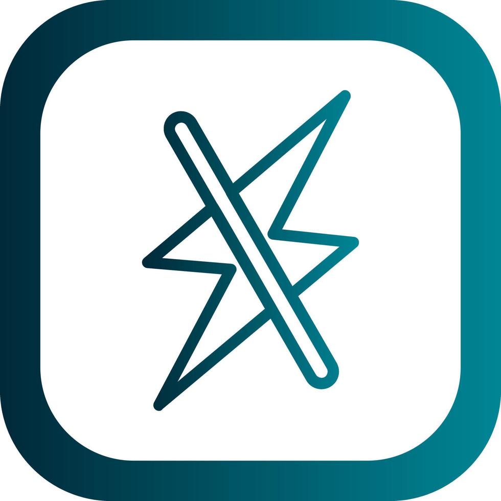Zap Off Vector Icon Design