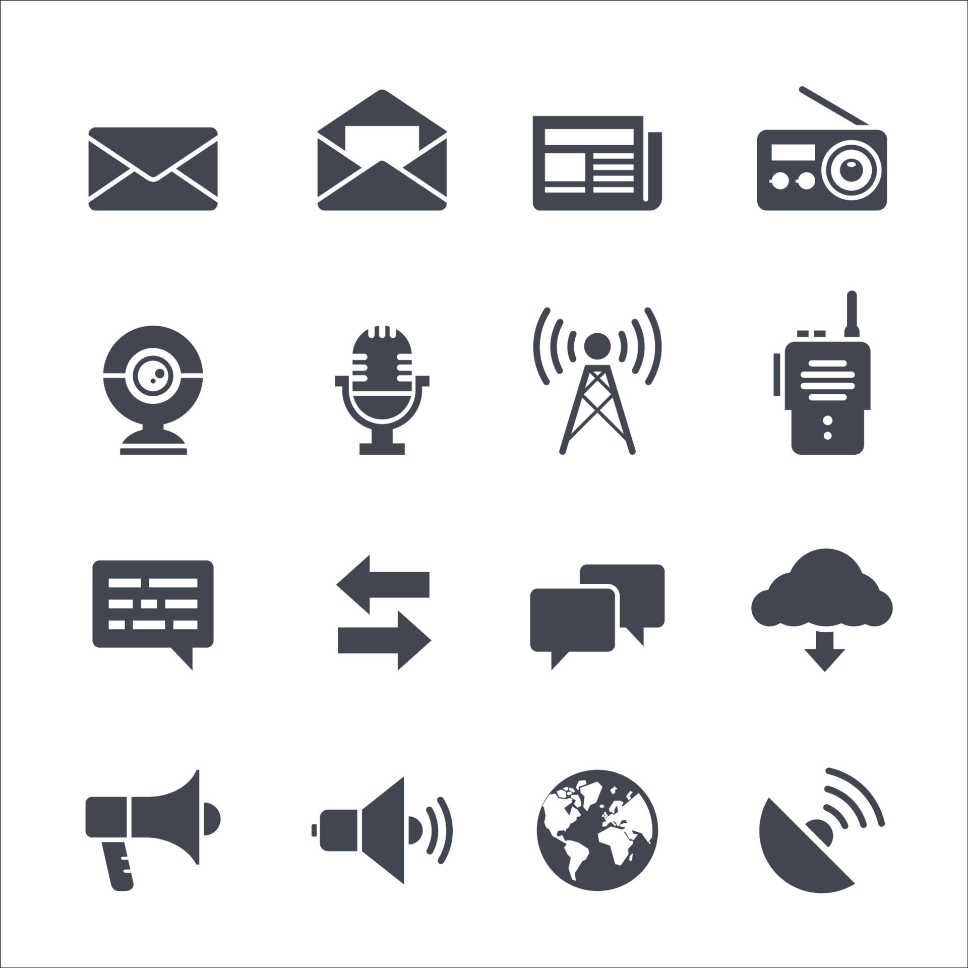 Communication filled Icon. 21020388 Vector Art at Vecteezy