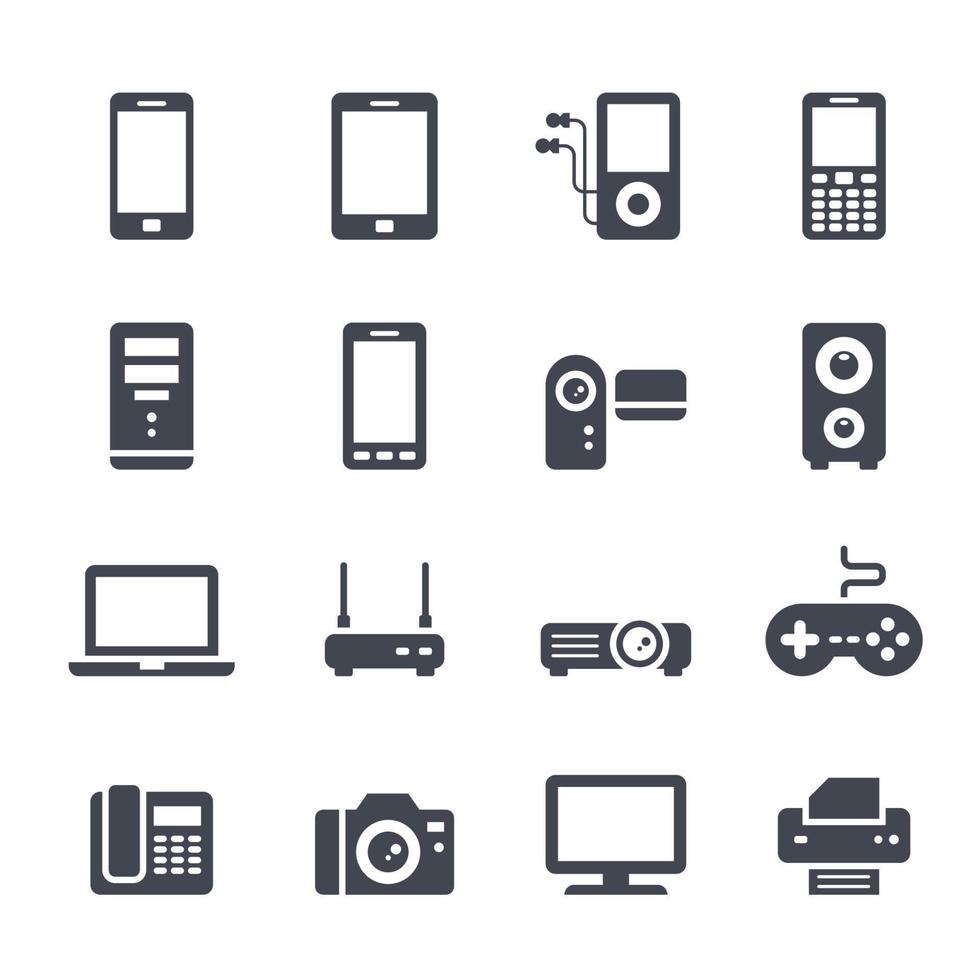 Technology and Devices filled icon. vector