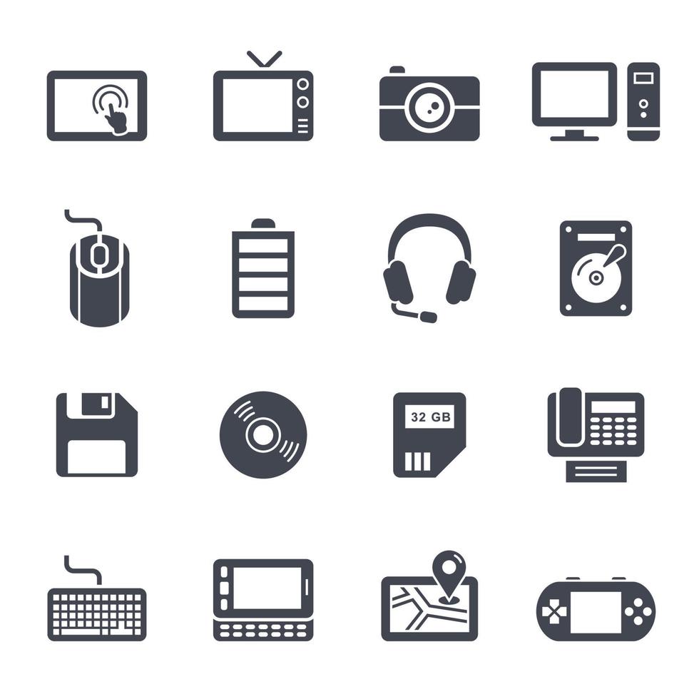 Technology and Devices filled icon. vector