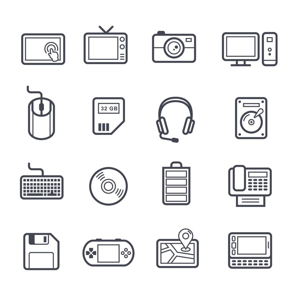 Technology and Devices line icon. vector