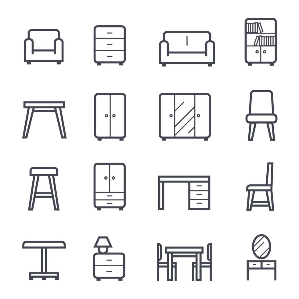 Furniture line Icon. vector