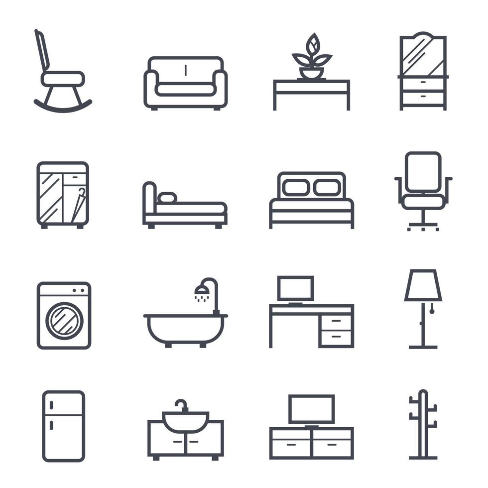 Furniture line Icon. vector