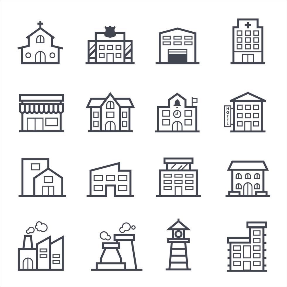 Building line icon. vector