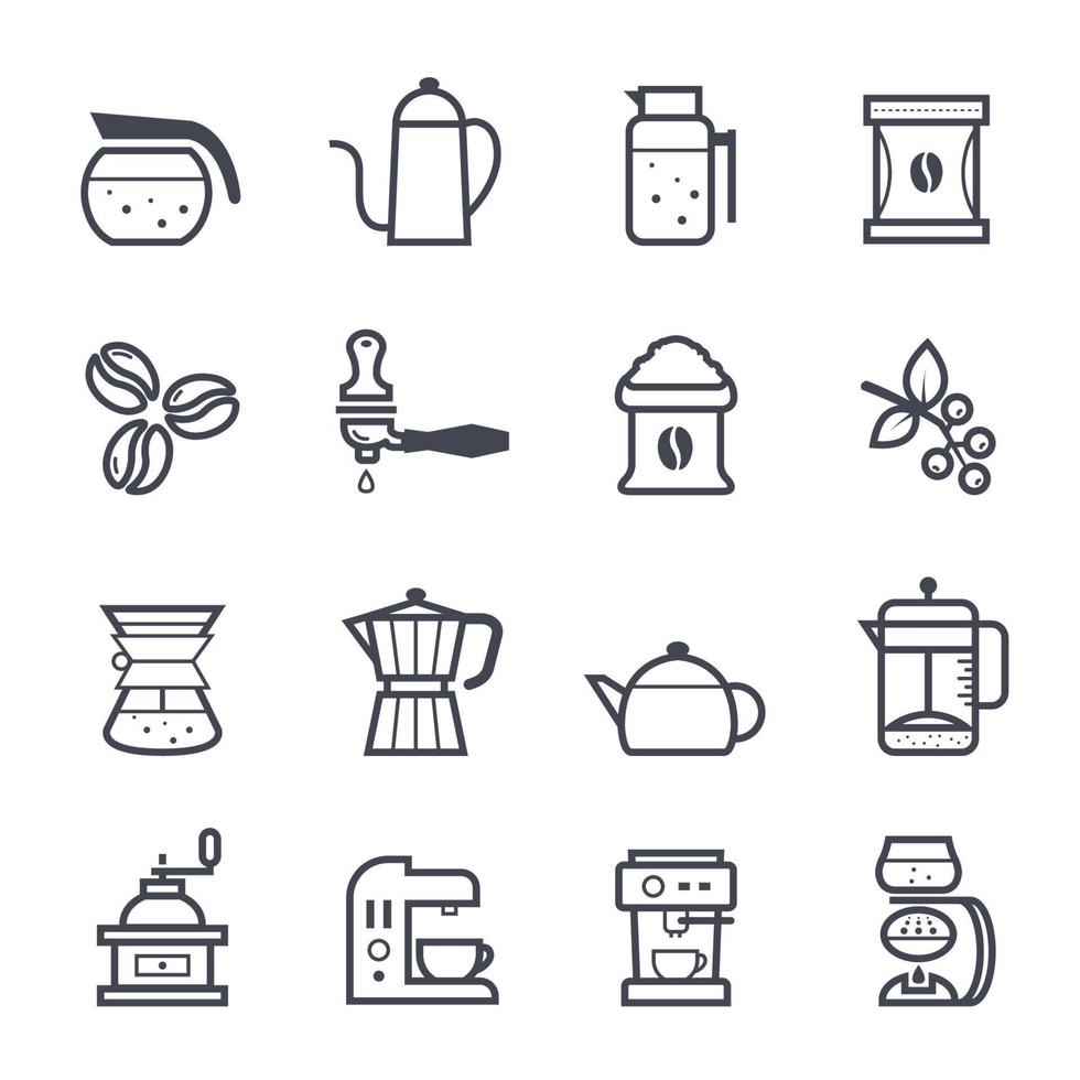 Coffee and Tea Line Icon. vector