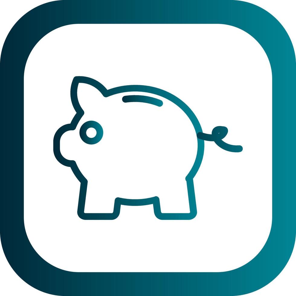 Piggy Bank Vector Icon Design