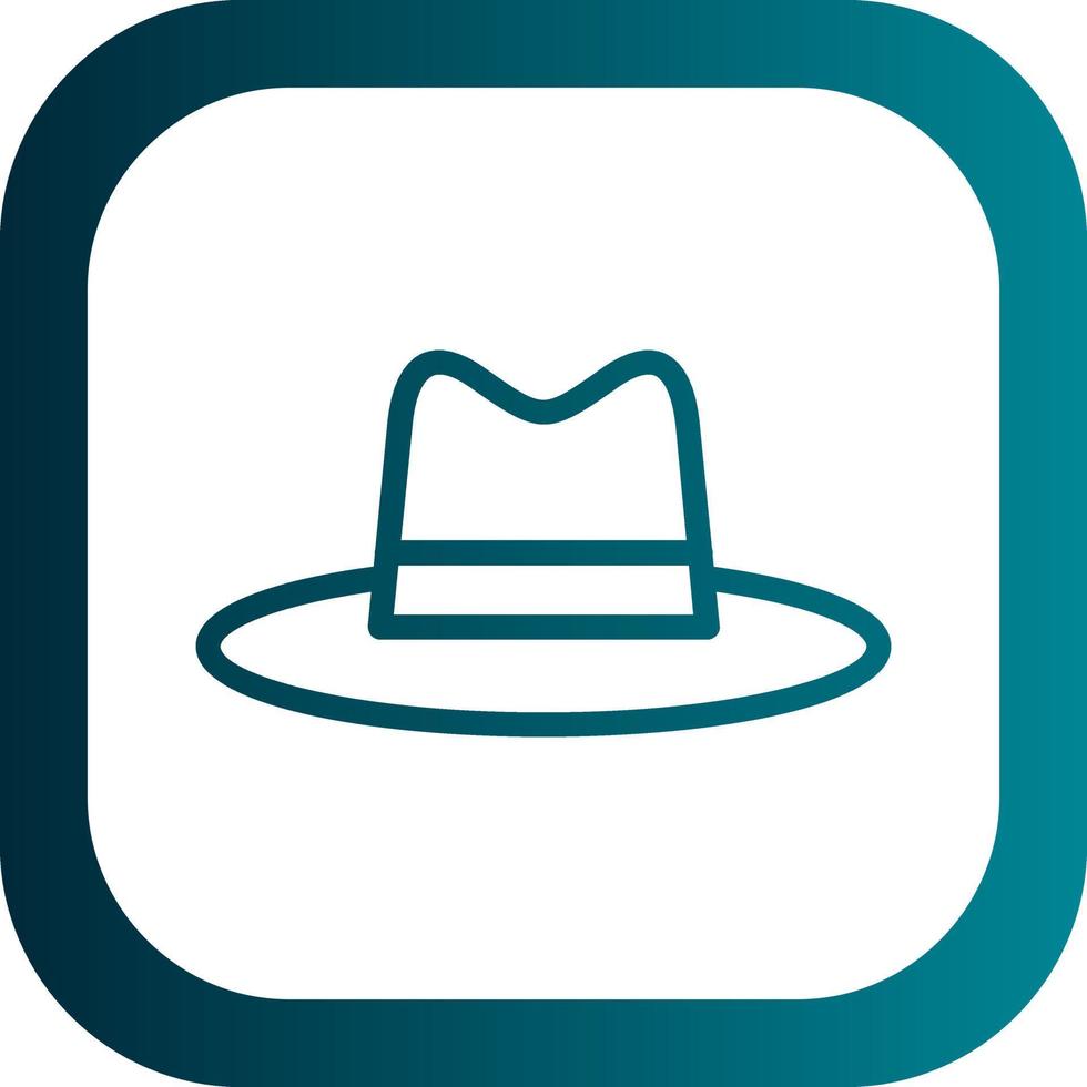 Hat Cowboy Side Vector Icon Design