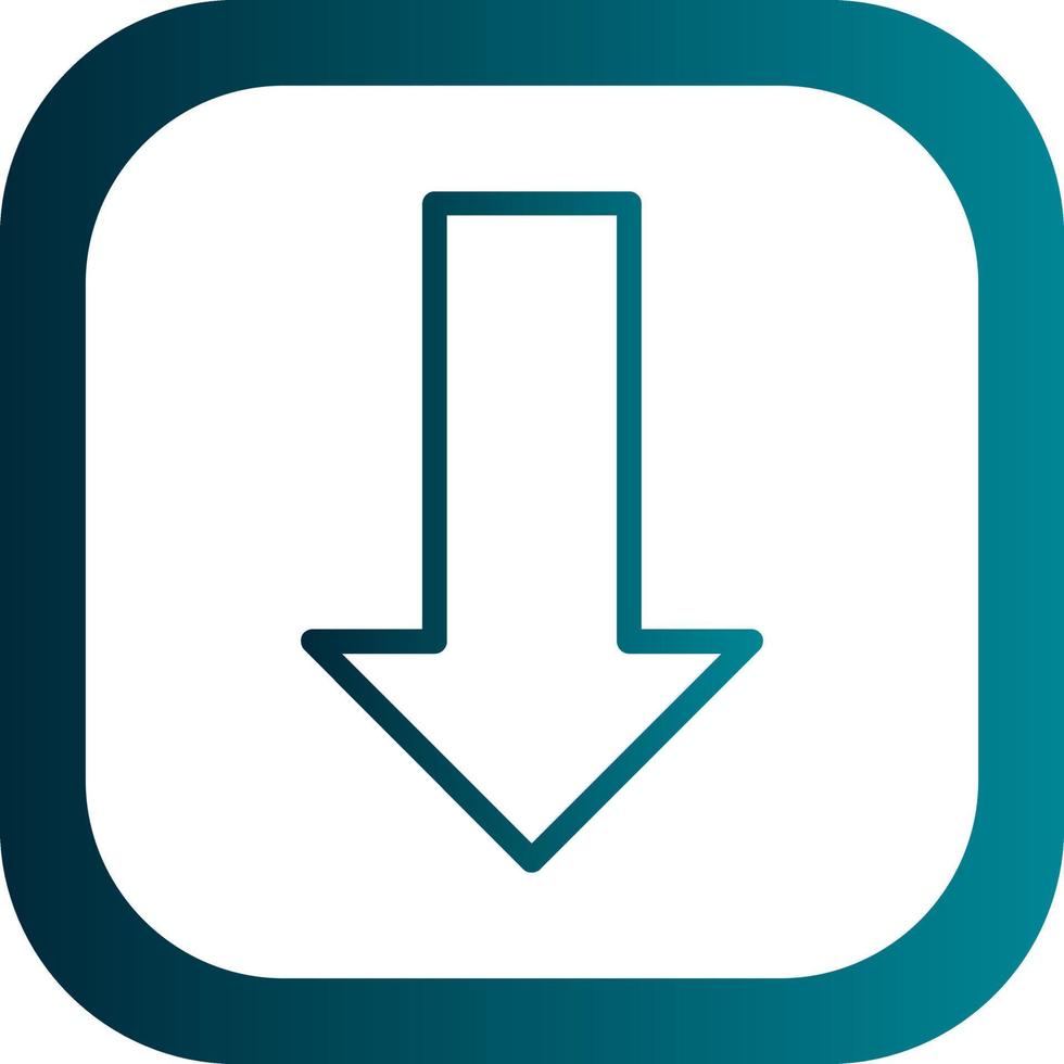 Long Arrow Alt Down Vector Icon Design