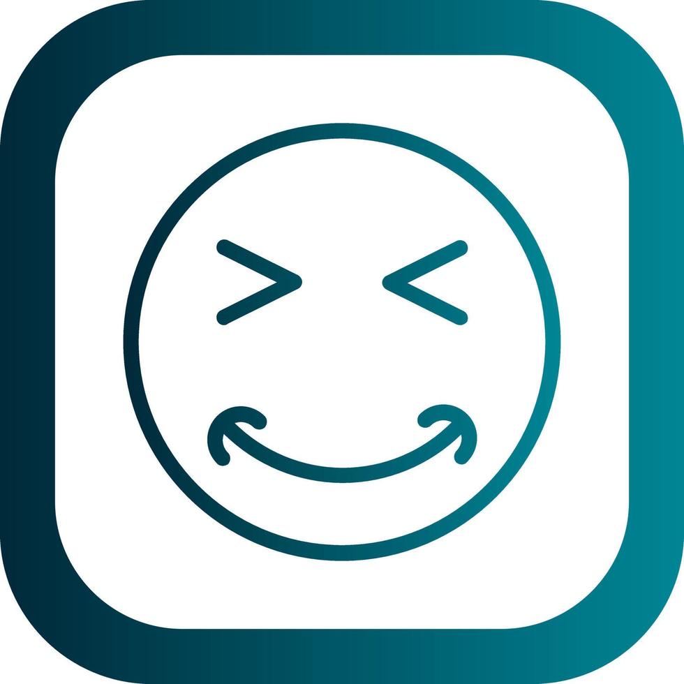 Grin Squint Vector Icon Design