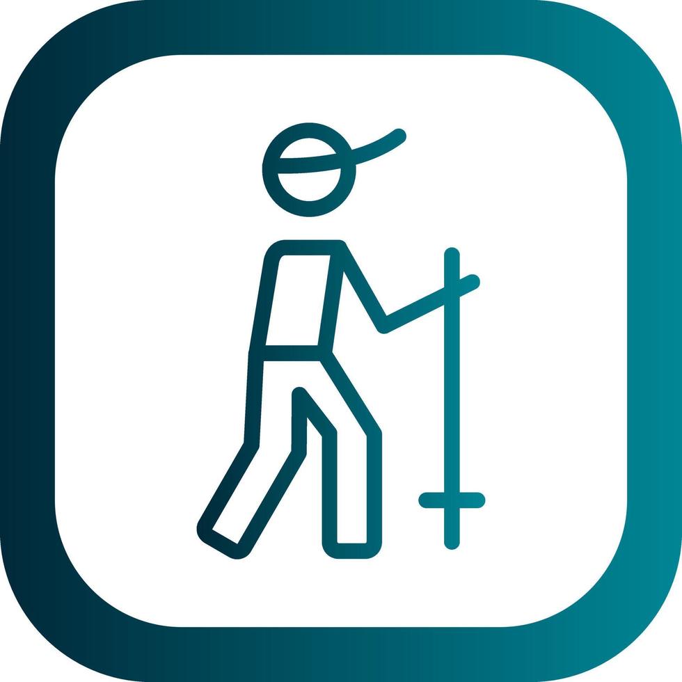 Hiking Vector Icon Design