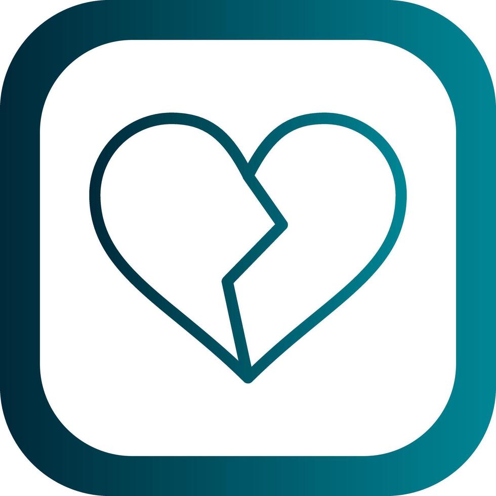 Heart Broken Vector Icon Design