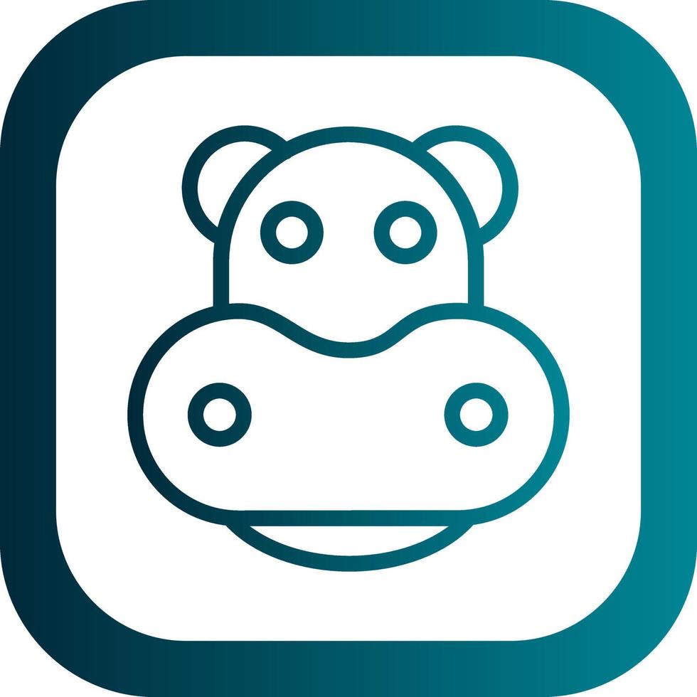 Hippo Vector Icon Design
