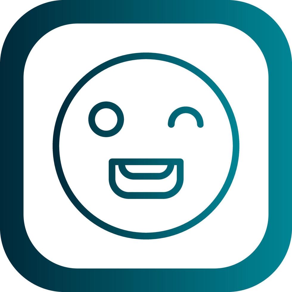 Laugh Wink Vector Icon Design