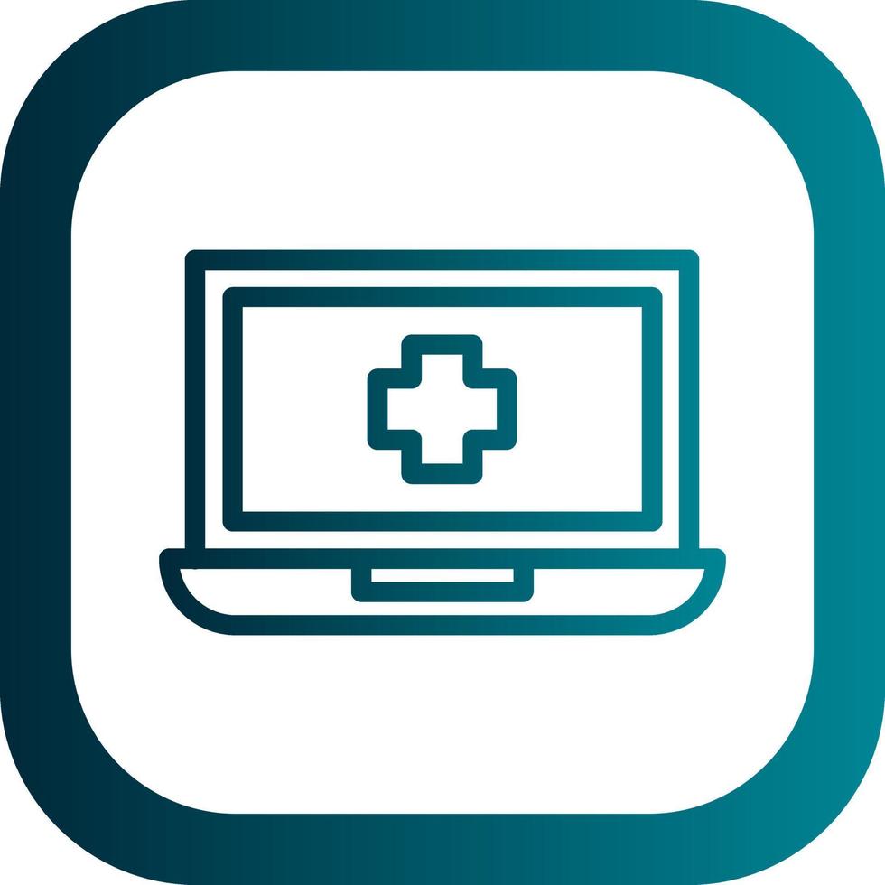 Laptop Medical Vector Icon Design