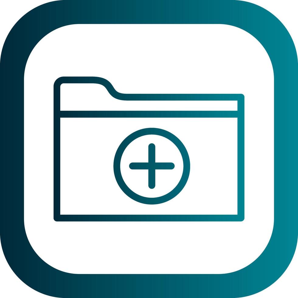 Folder Plus Vector Icon Design