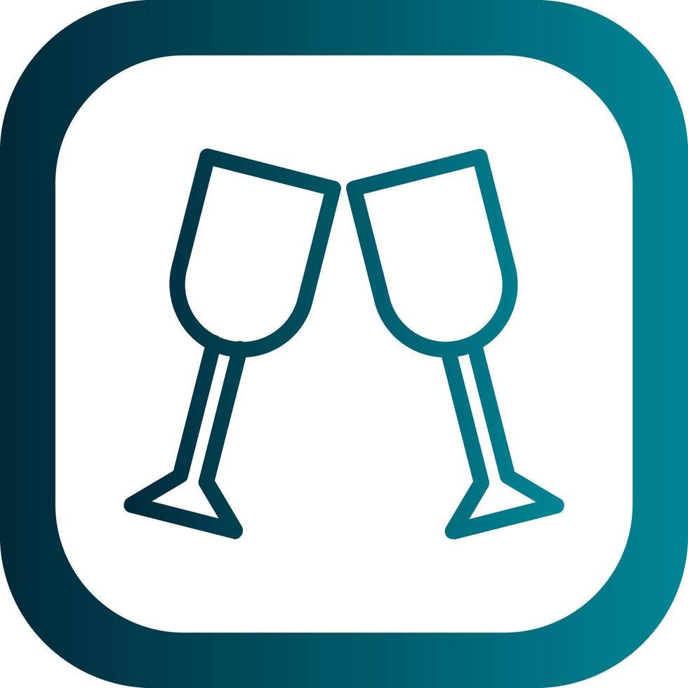 Glass Cheers Vector Icon Design