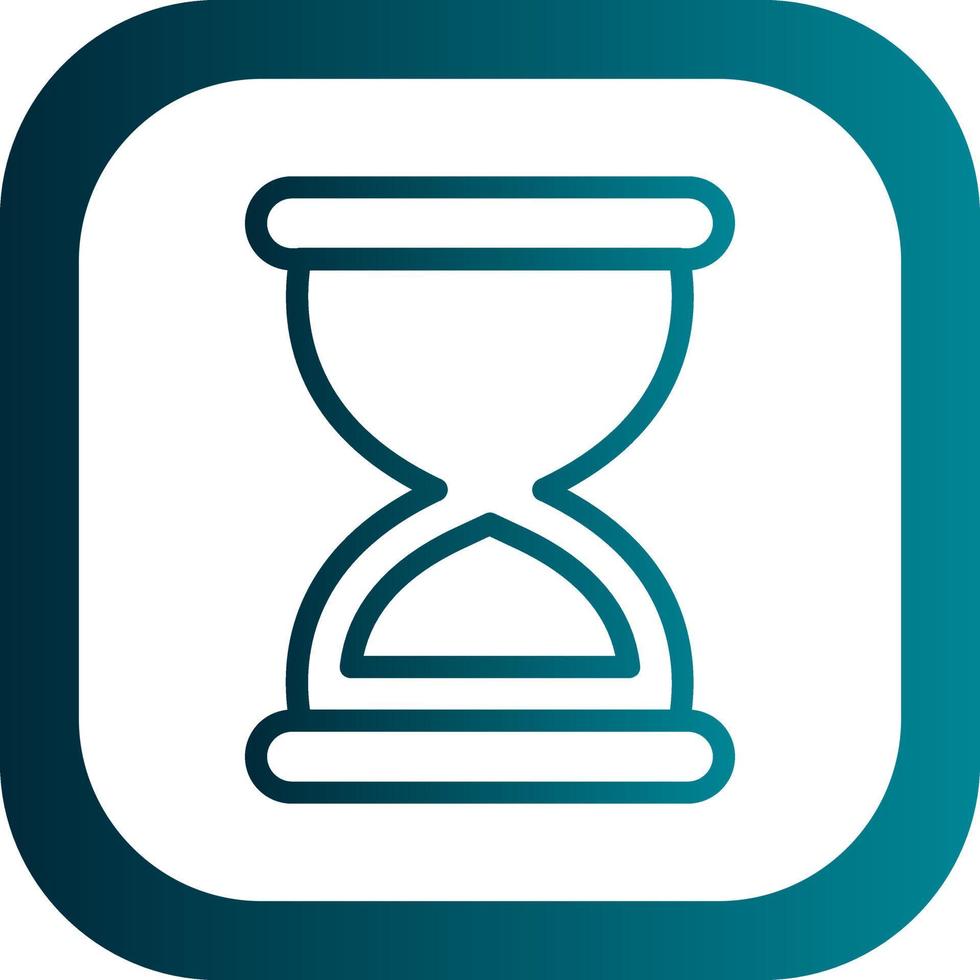 Hourglass End Vector Icon Design
