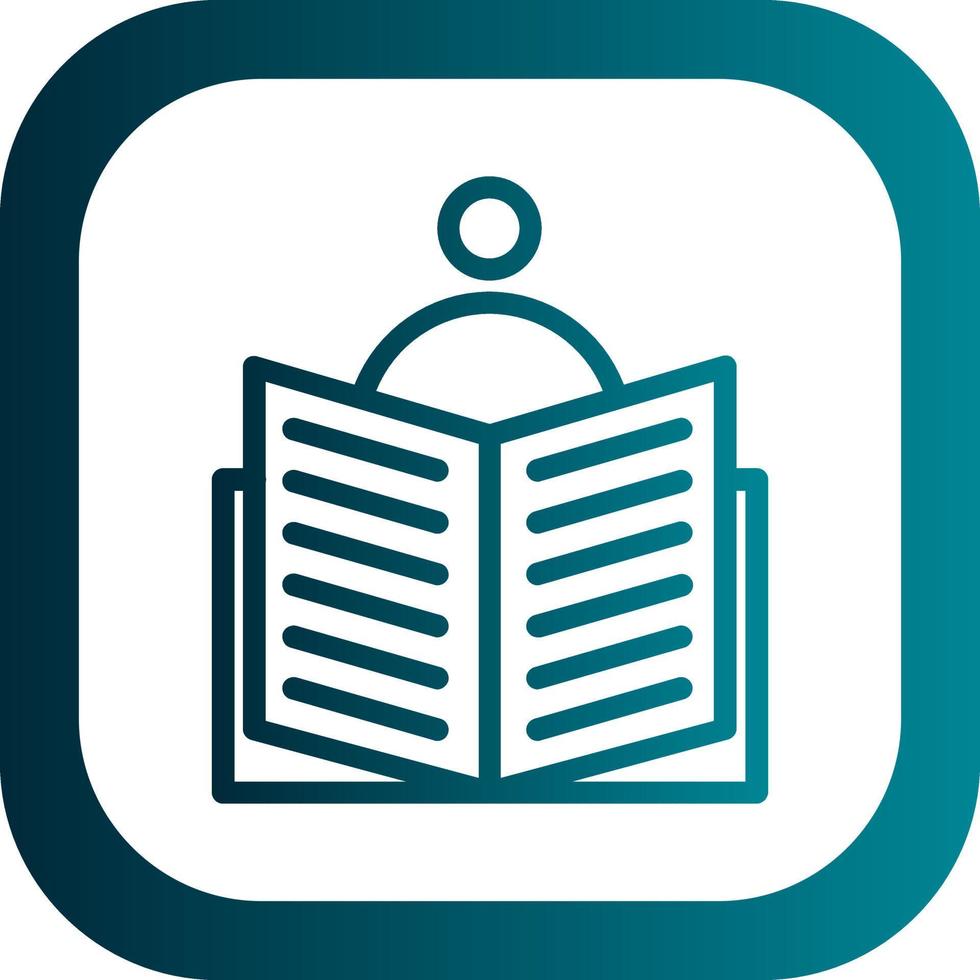 Book Reader Vector Icon Design