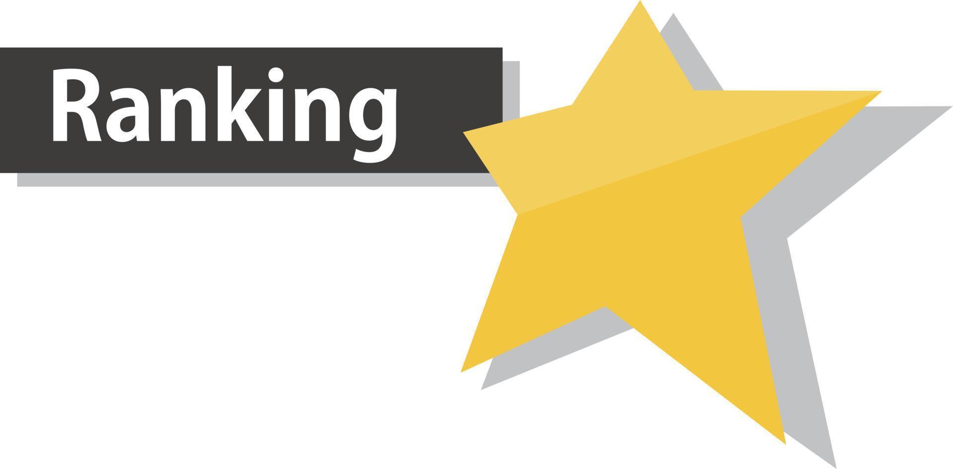 Illustration of a star about ranking. vector. vector