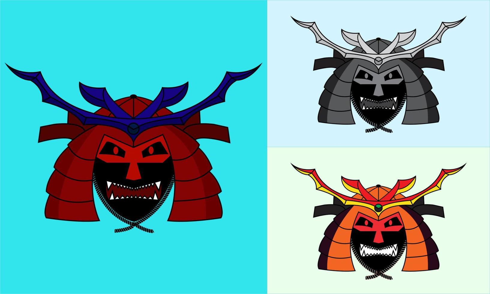 Vector design oni samurai suitable for your design book