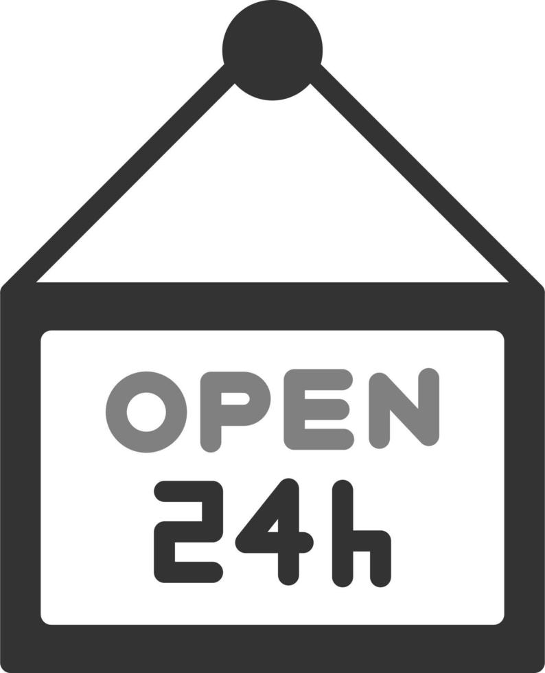 Open Shop 24 Hours Vector Icon