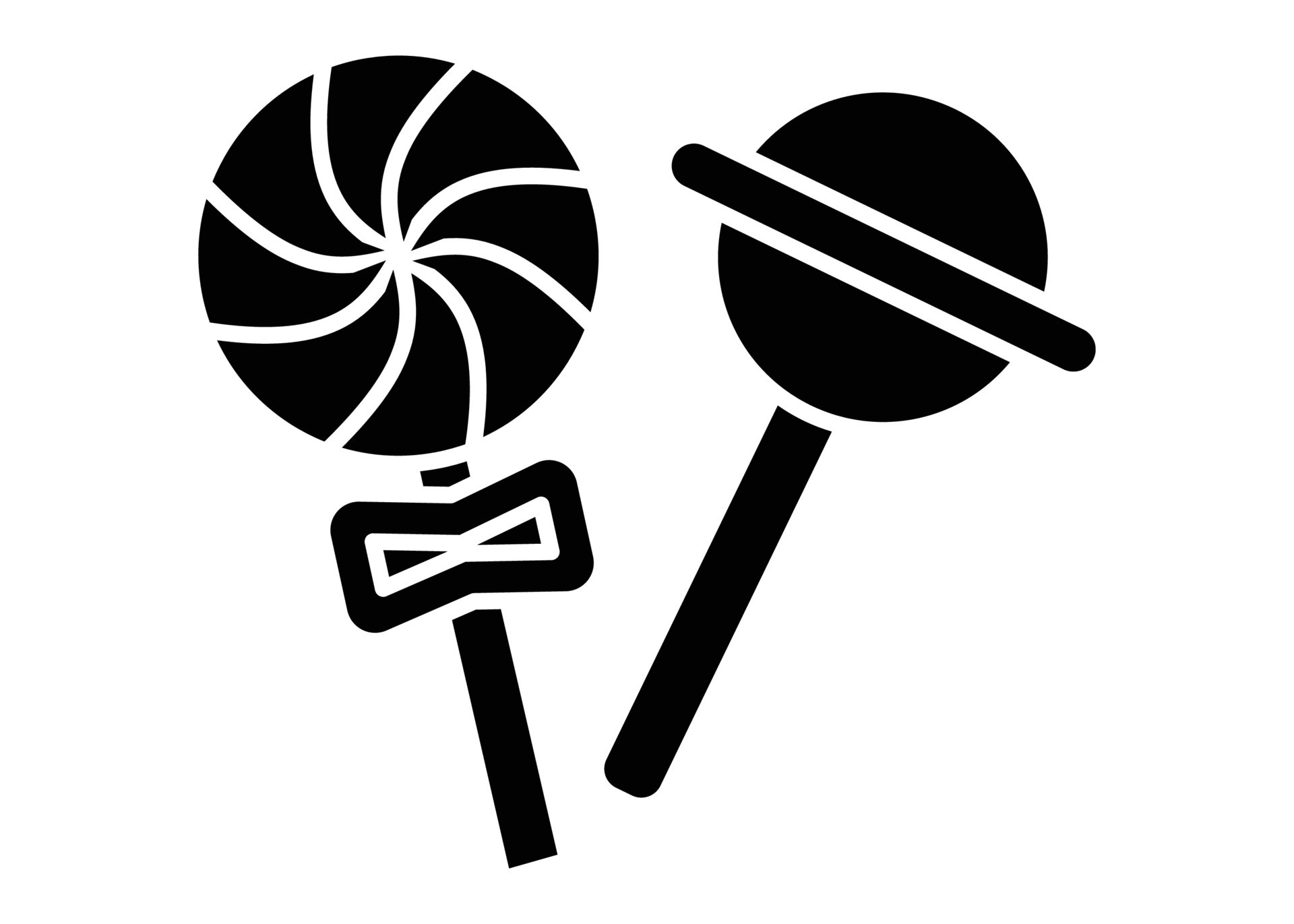 Lollipop icon silhouette clipart illustration design 21021429 Vector