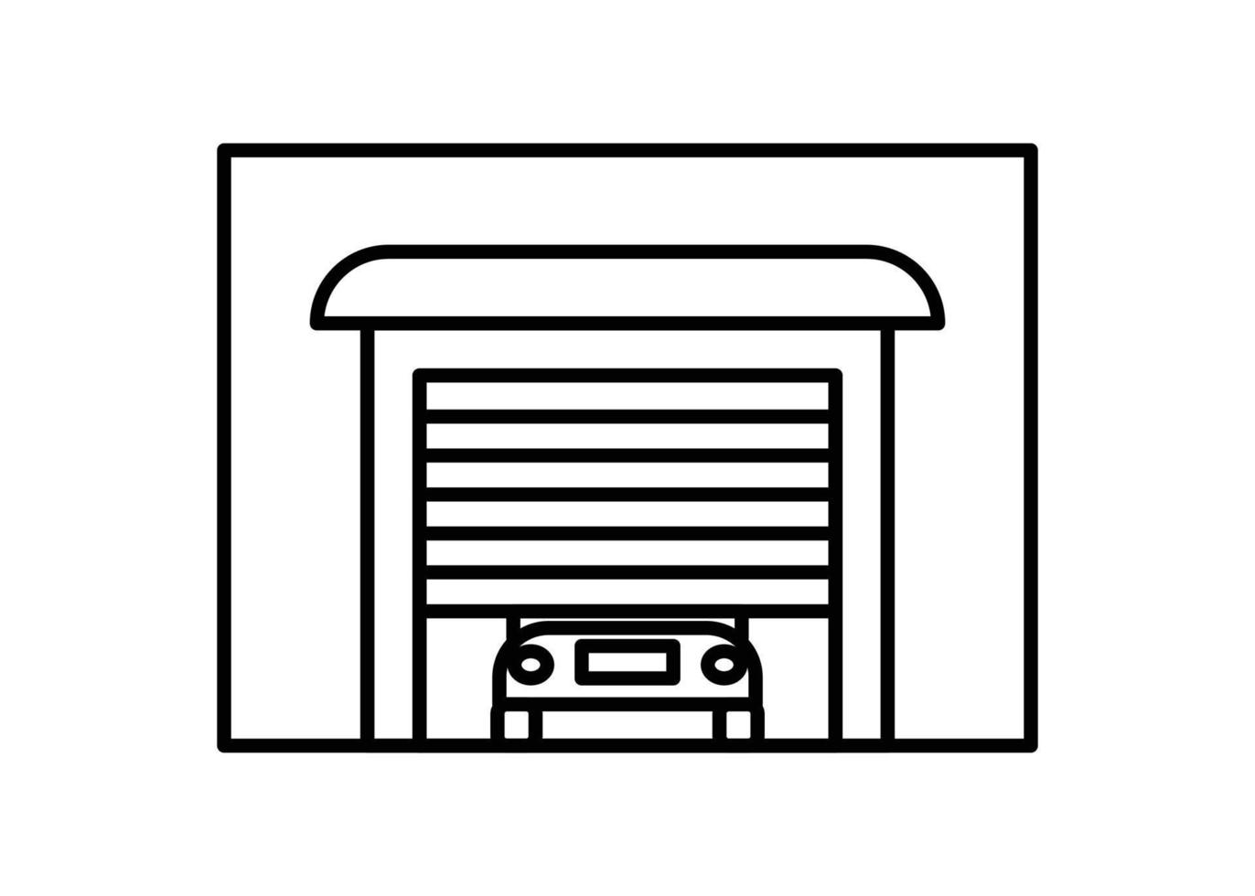 Garage icon clipart illustration design vector