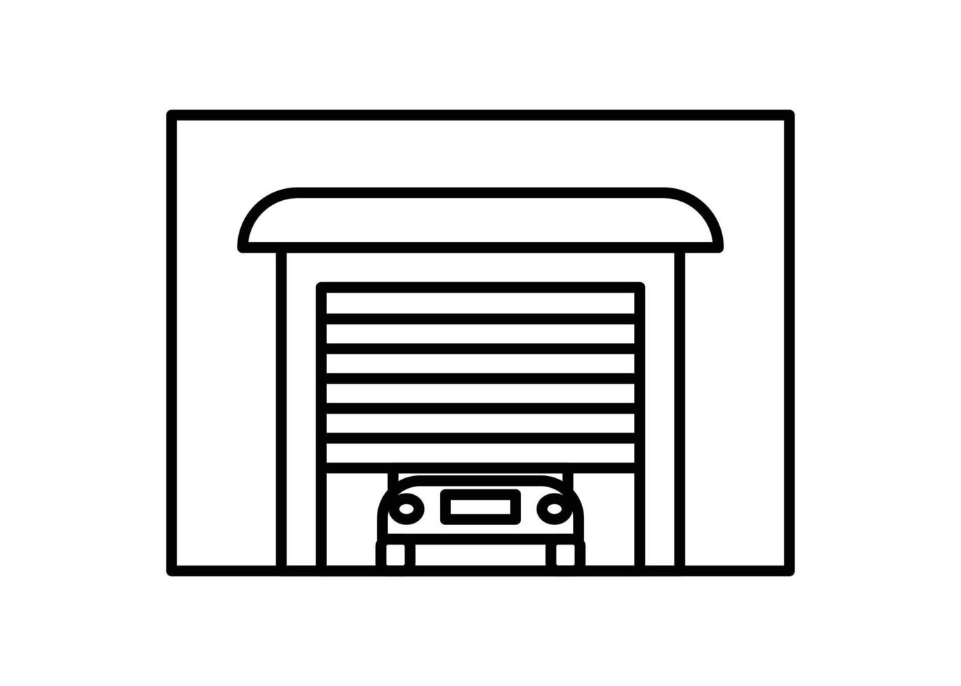 Garage icon clipart illustration design vector