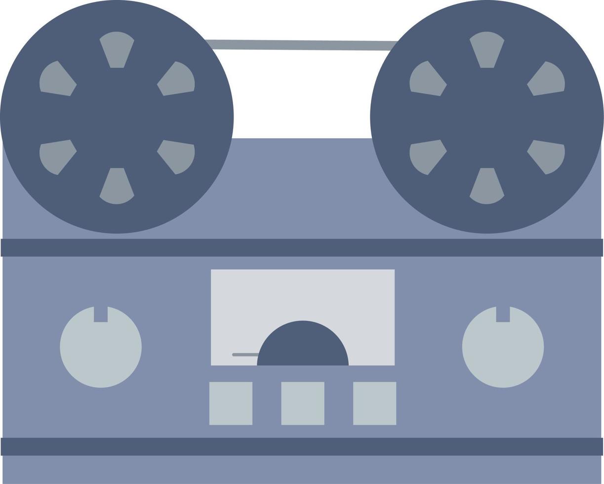 Vintage reel tape recorder icon with retro style for nostalgia