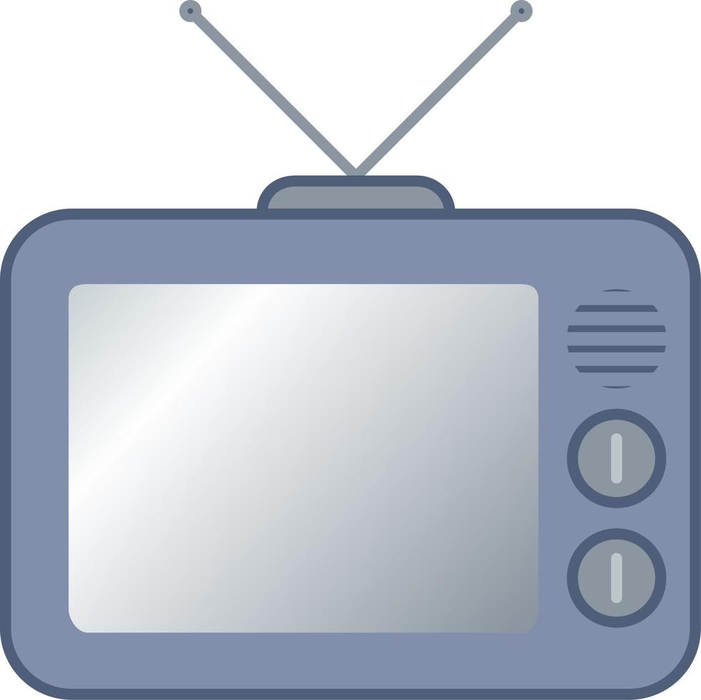Vintage television icon with retro style for nostalgia design. Vector illustration of retro tv with old style. Graphic resource of old television with flat style for visual technology symbol