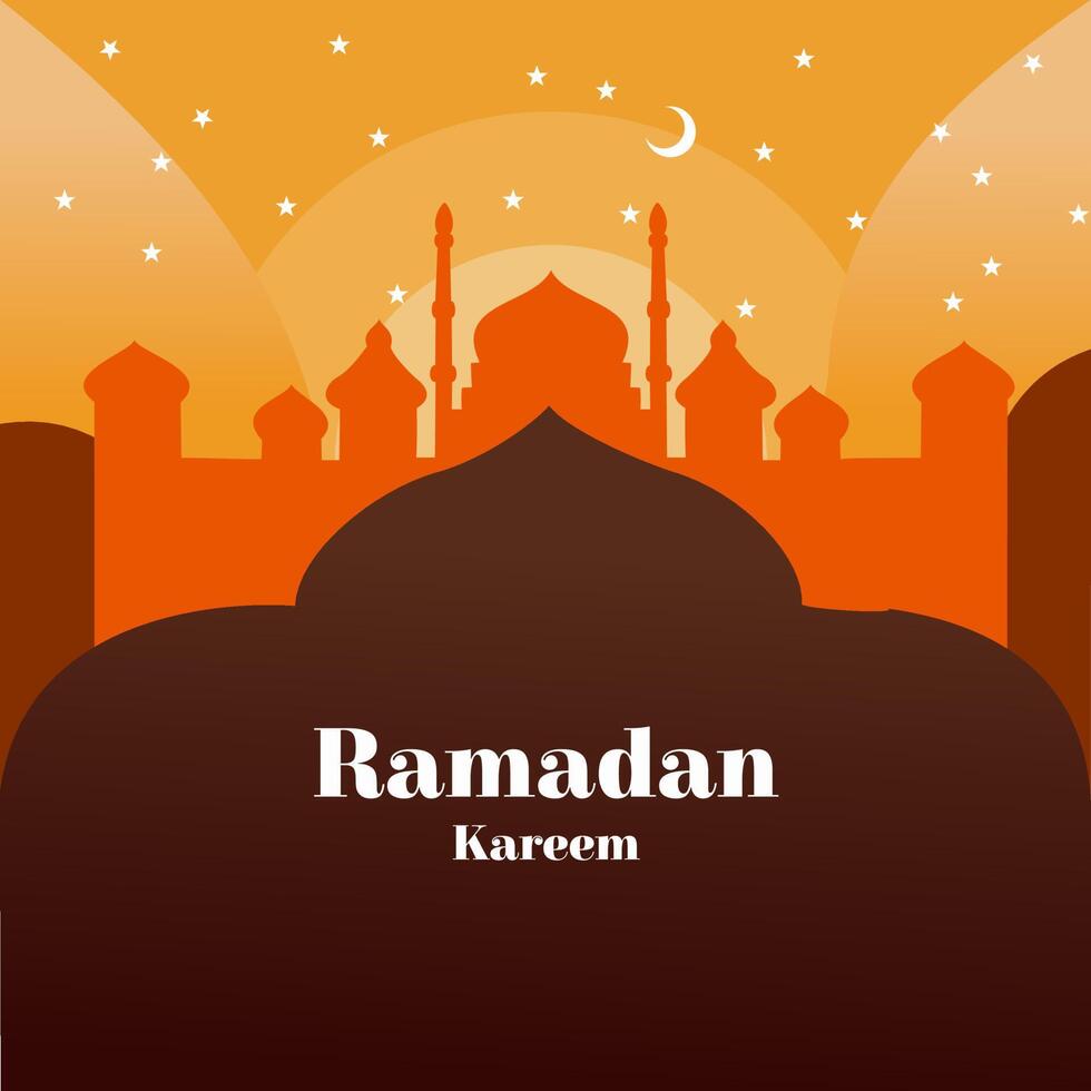 Ramadan kareem banner design, eid mubarak poster, vector