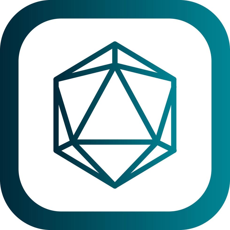 Dice D20 Vector Icon Design