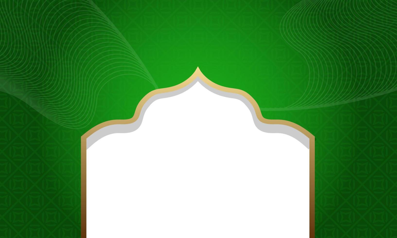 Green And Gold Ramadan Theme Background Template vector