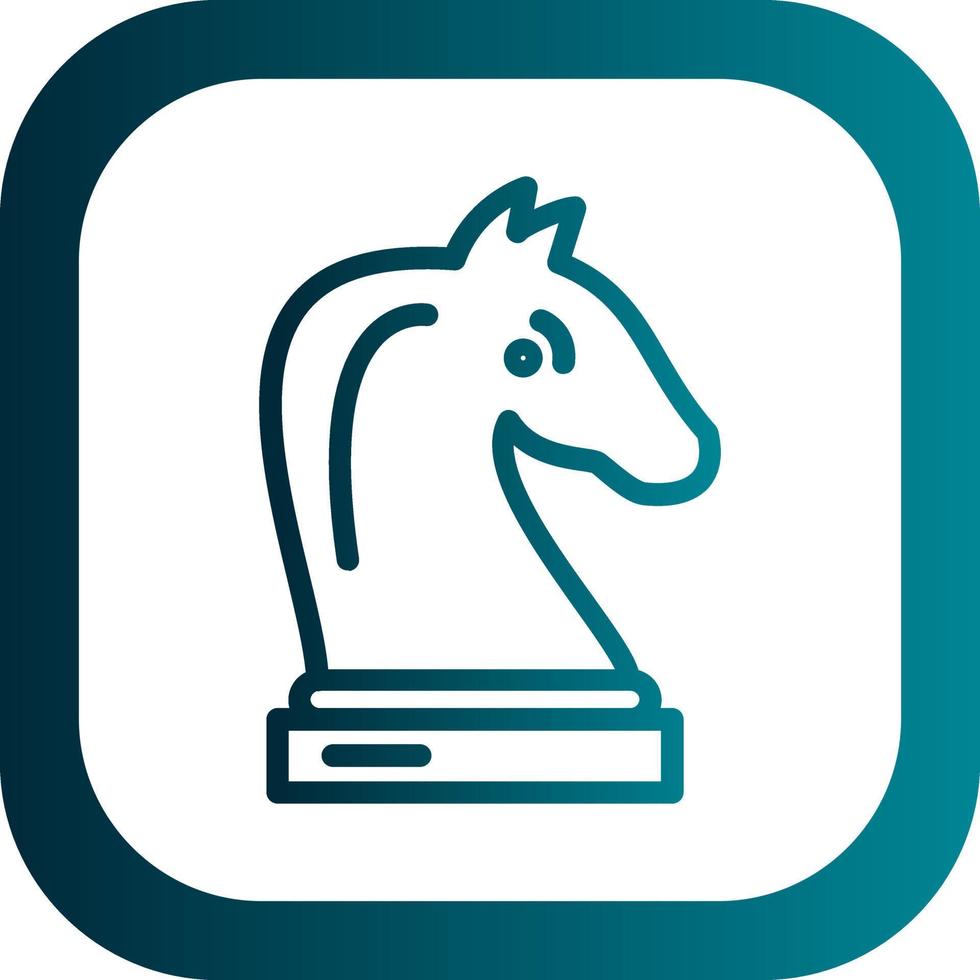 Chess Knight Vector Icon Design