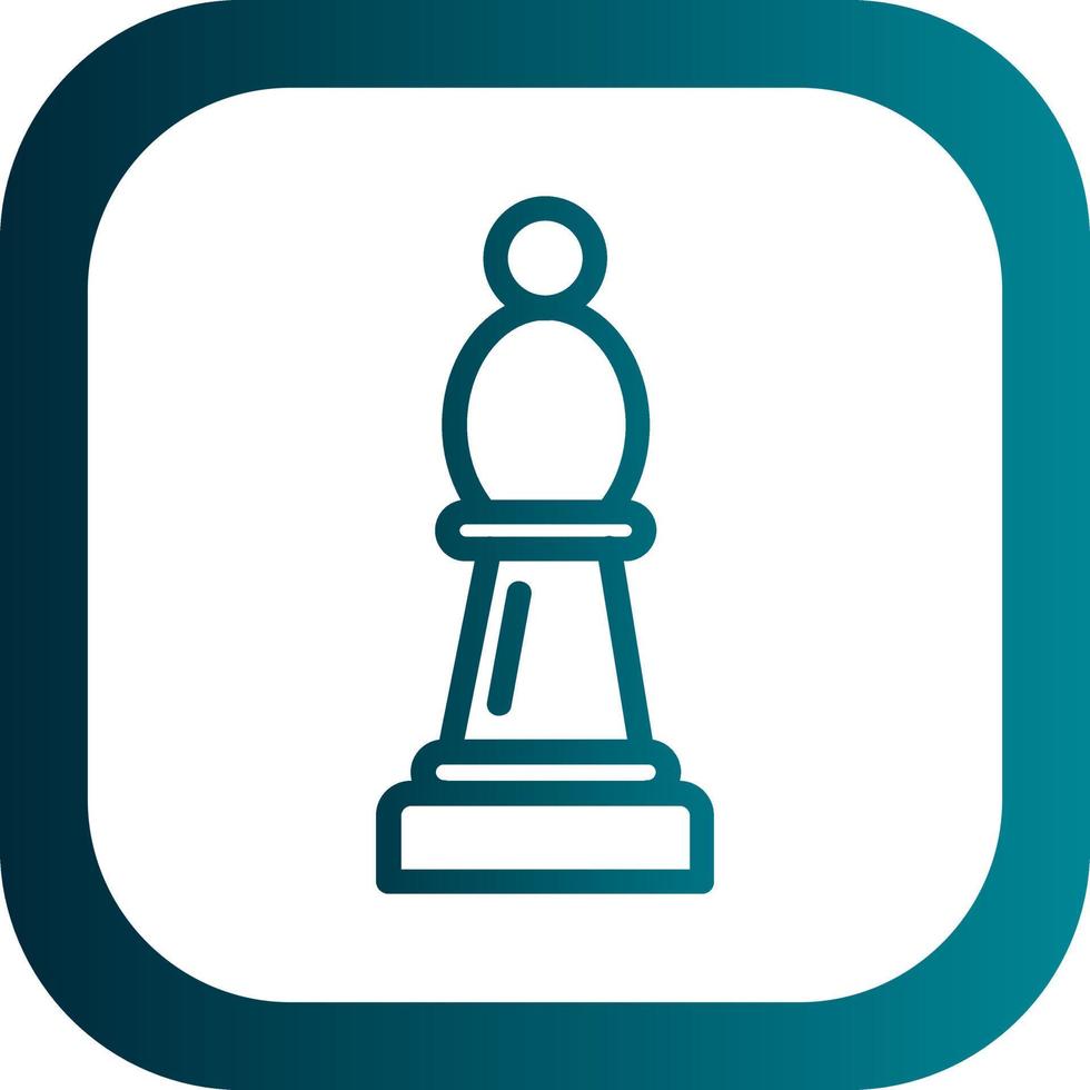 Chess Bishop Vector Icon Design