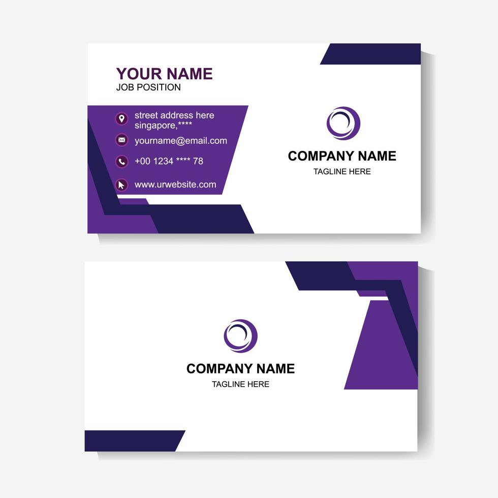 Business Card Design Template Pic vector