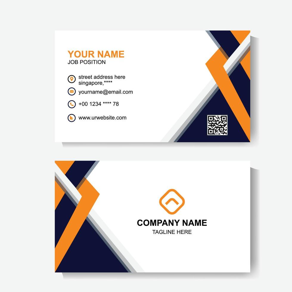 Business Card Design Template Pic vector