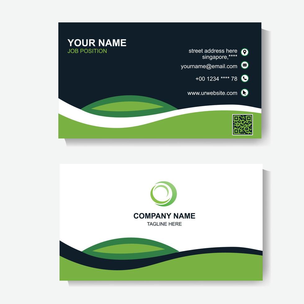 Business Card Design Template Pic vector