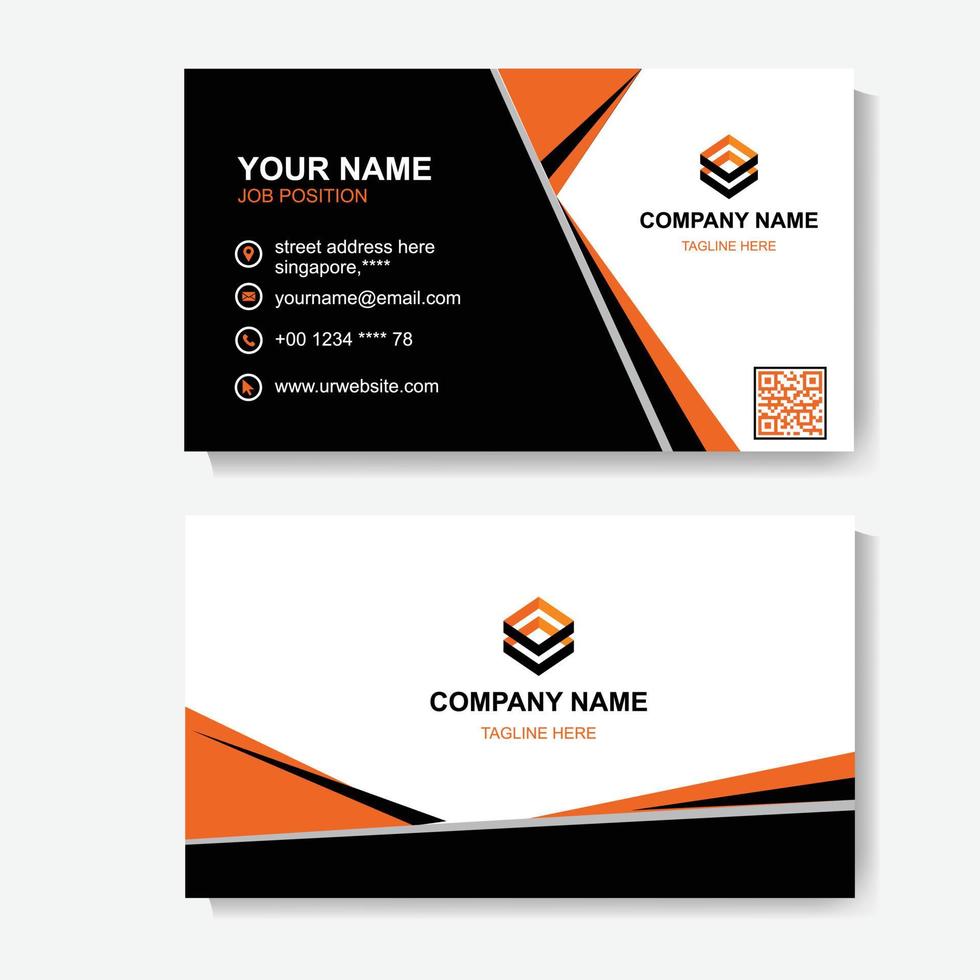 Business Card Design Template Pic vector