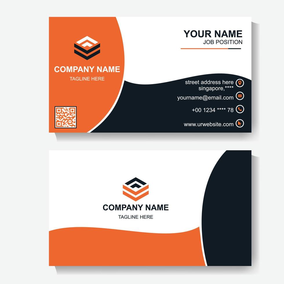 Business Card Design Template Pic vector