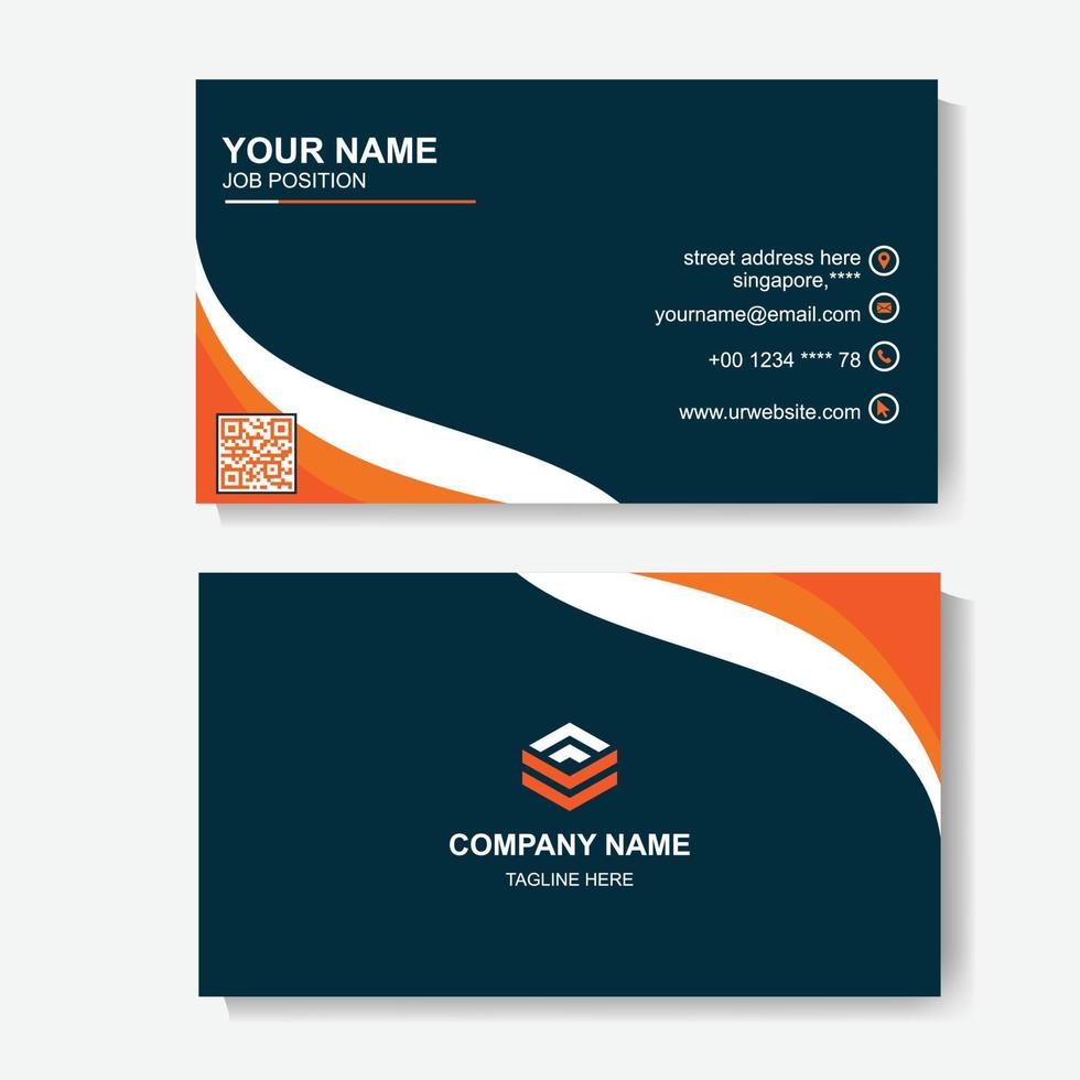 Business Card Design Template Pic vector